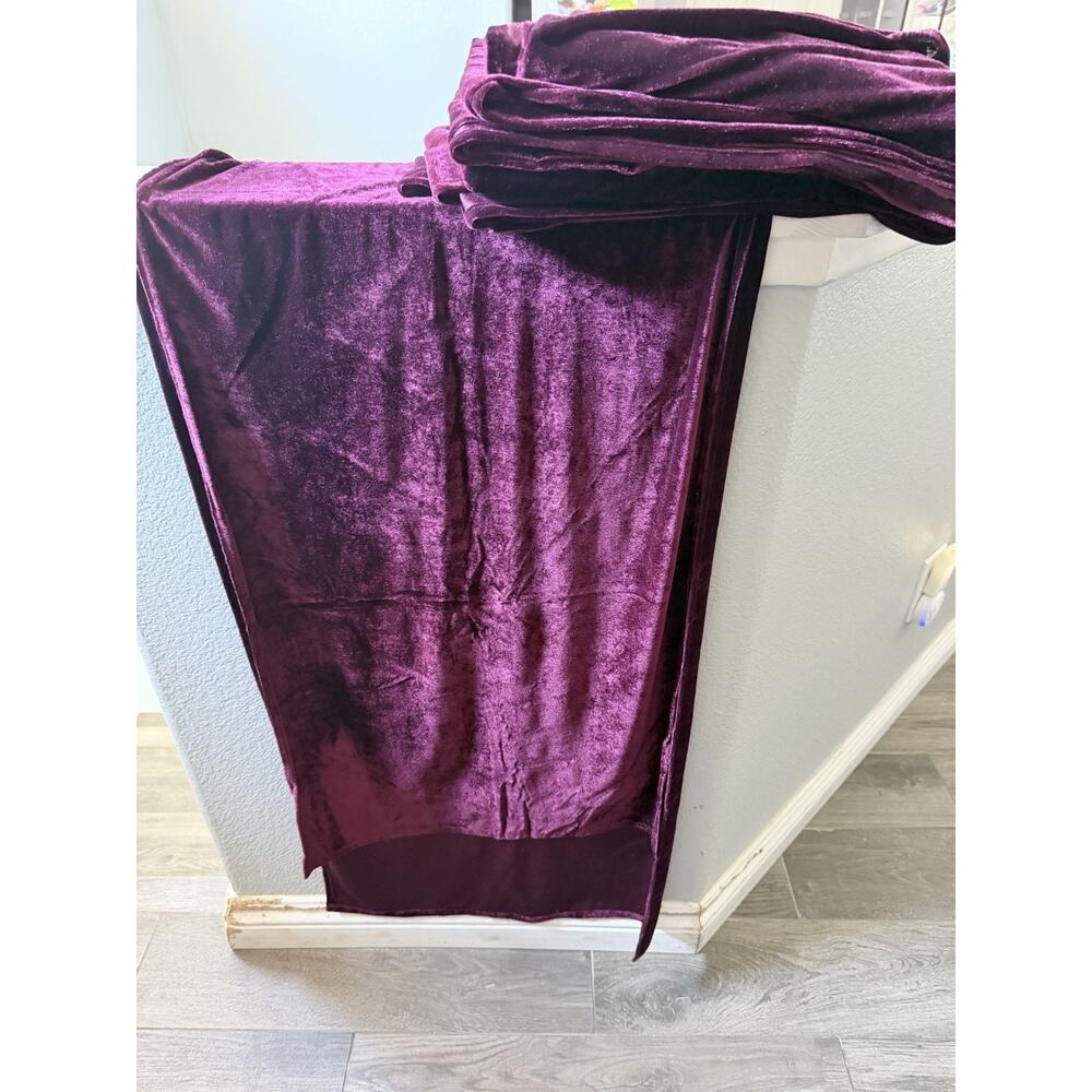 Burgundy Long Velvet Table Runners 20x120 Inch 5 Pack Wedding Party Decor NWT